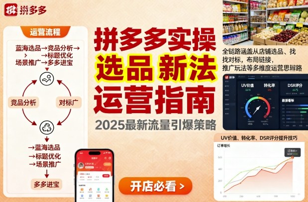 王校长9月12拼多多实操新玩法，全链路涵盖从店铺选品、找对标，布局链接，推广玩法等多维度运营思路(更新)-摇钱述