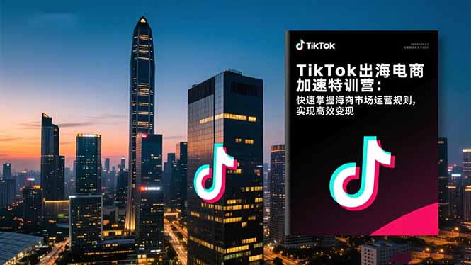 TikTok出海电商加速特训营:快速掌握海外市场运营规则,实现高效变现-摇钱述