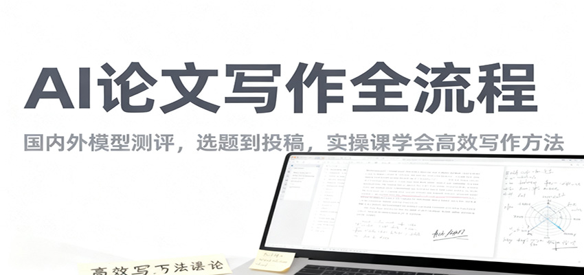 AI论文写作全流程，国内外模型测评，选题到投稿，实操课学高效写作方法-摇钱述